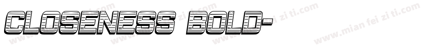 Closeness Bold字体转换